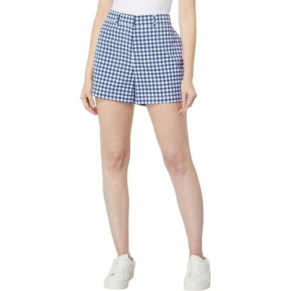 Southern Tide Inlet Gingham Performance Short Womens 2 Nautical Navy - Picture 1 of 3